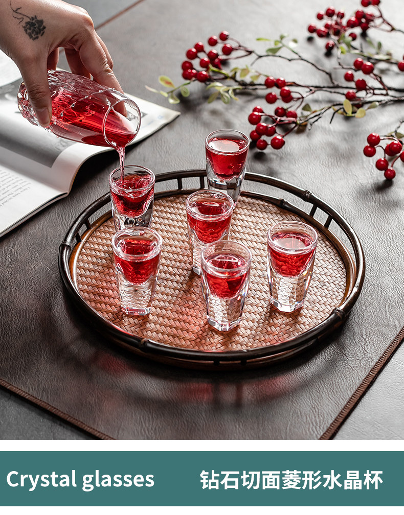 Ликер Cup dammosi水晶玻璃酒具套装家用白酒杯一口杯小烈酒杯子弹杯分酒器