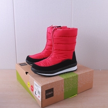 Зимние теплые зимние ботинки на молнии спереди уличная зимняя спортивная обувь с высоким берцем для родителей и детей маленькие красные туфли женская легкая обувь