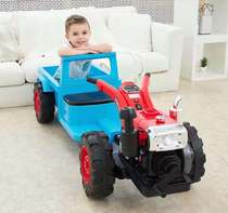 Good kid hand tractor electric toy car electric toy car bikers four-wheel double big emulated children super-belt fight