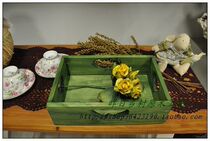 (Yesterdays country) Pandora wooden storage box retro handmade solid wood Mediterranean furniture custom