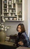 Yesterday the country log custom lattice rack Boguge tea set shelf