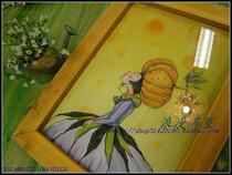 (Yesterday country) 123 wooden man Jimmy comic with log hand-drawn frame