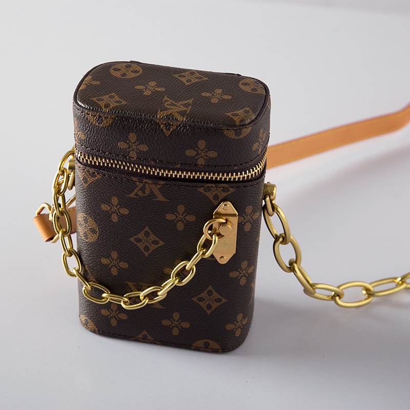 Official website LVАFGН2021 new mobile phone bag one-shoulder ladies bag female Messenger small bag mini chain smoke