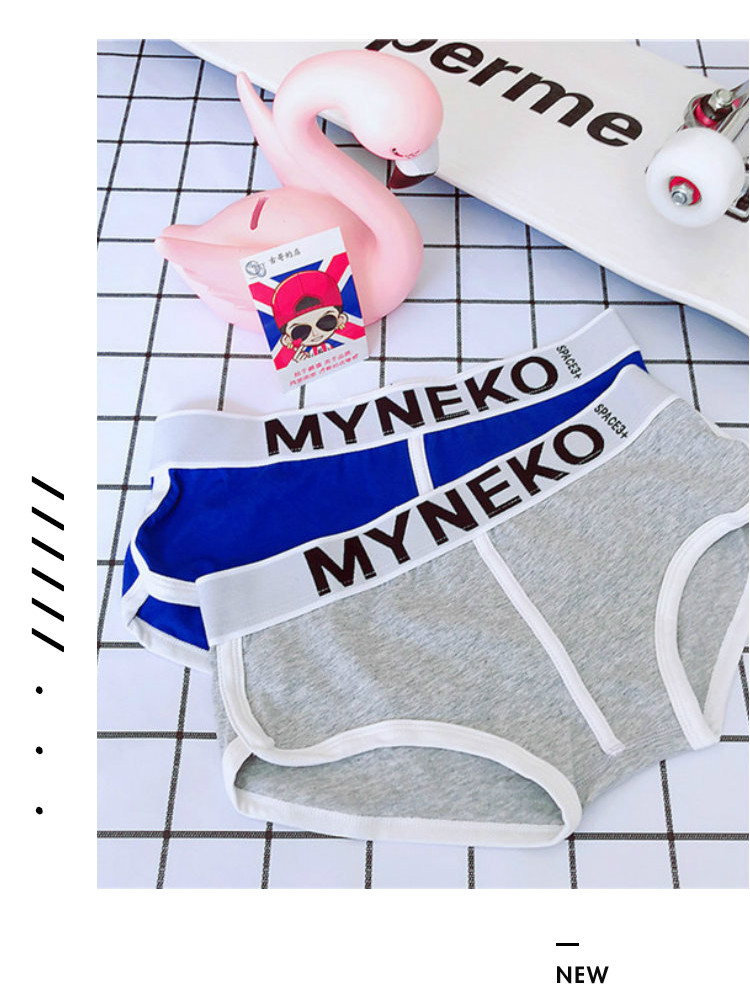 Gu Ge của cửa hàng cotton đẹp trai T tam giác bốn góc les các cặp vợ chồng thủy triều của phụ nữ thương hiệu ngực rộng cửa hàng đồ lót 66 quần lót nam cotton thun lạnh