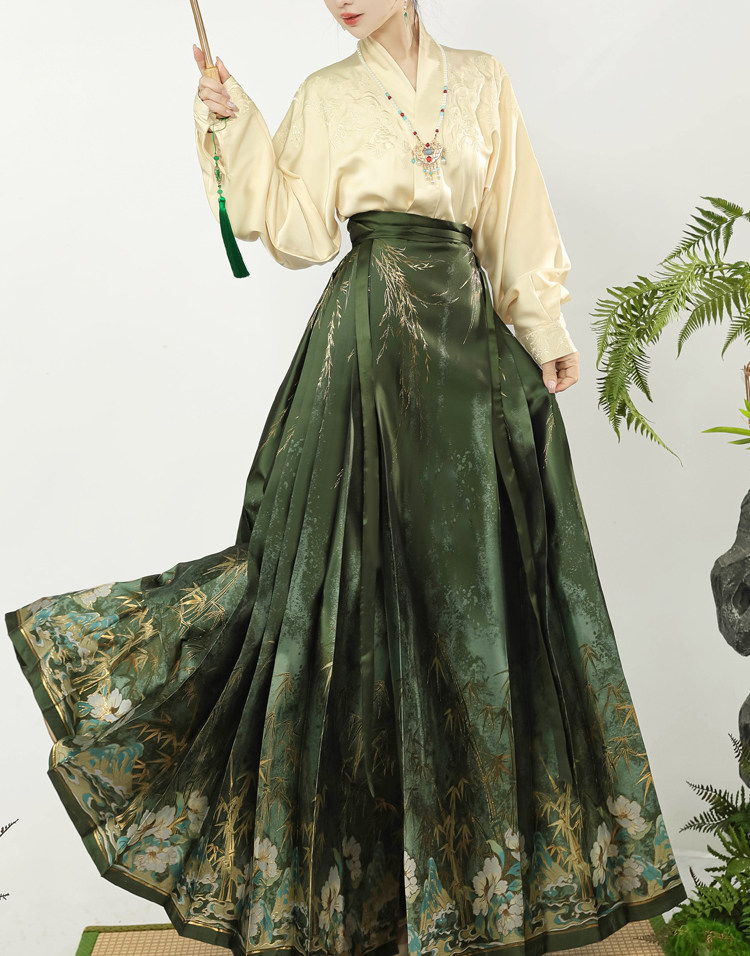 Китайцы одежда наборы 云元龄宋朝轻汉朝新中国风酷禅日休闲民族风格上衣马面裙女套装