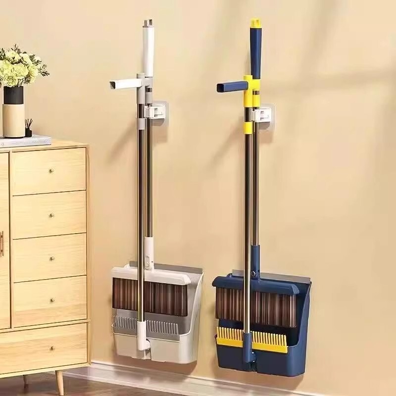 Magnetic Folding Broom and Dustpan Set for Home Use, Enlarged and Thickened Broom and Dustpan Set