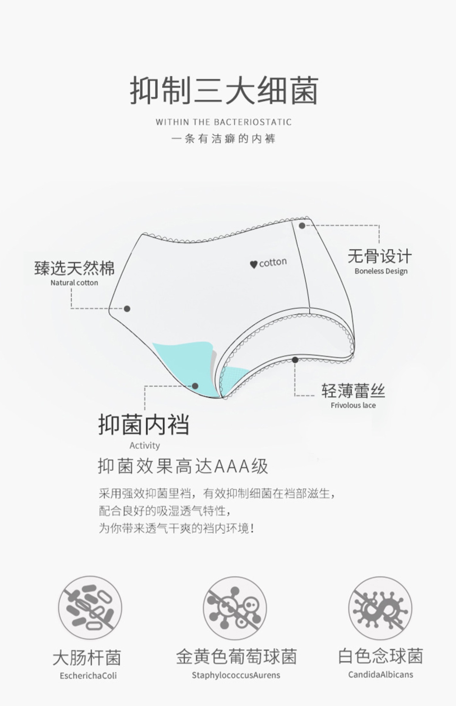 Quần lót nữ cotton kháng khuẩn giữa eo sọc bên phụ nữ tam giác đồ lót gợi cảm bụng quần short đầu mỏng - Giữa eo quần lót calvin klein nữ chính hãng