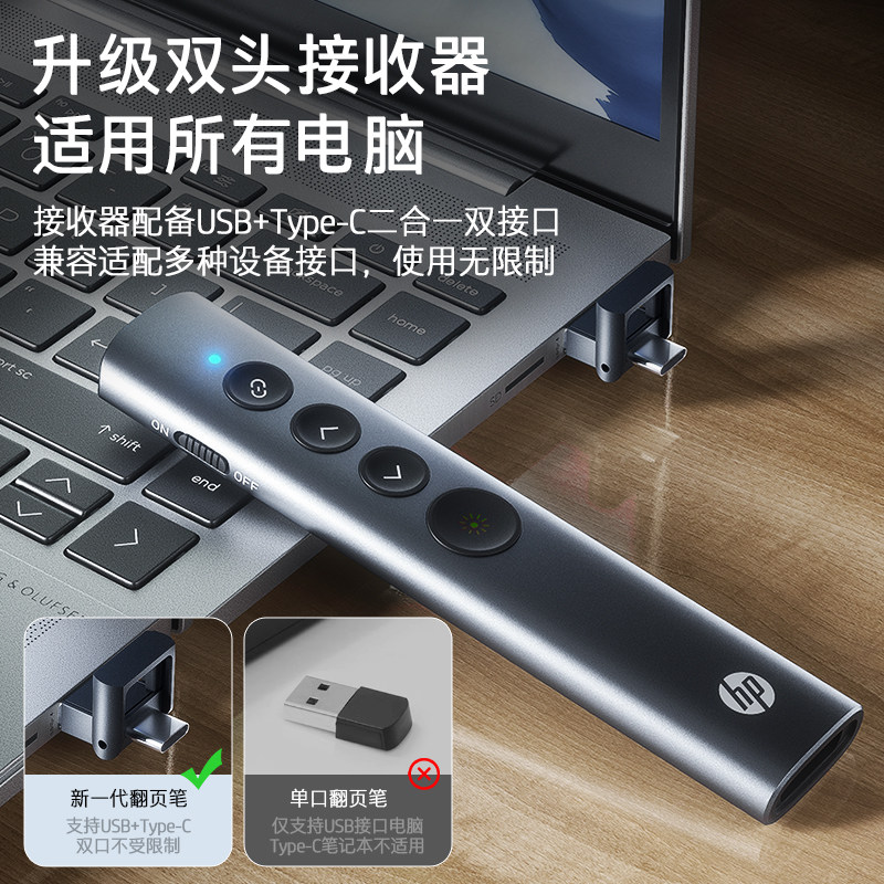Hp Page-Turning Pen for Teachers, Multifunctional Laser Pointer for Teaching, Computer Ppt Remote Control Pen, Multimedia Projector All-In-One Machine, Presentation Conference Electronic Whiteboard Dedicated Page Turner, Seewo Slideshow