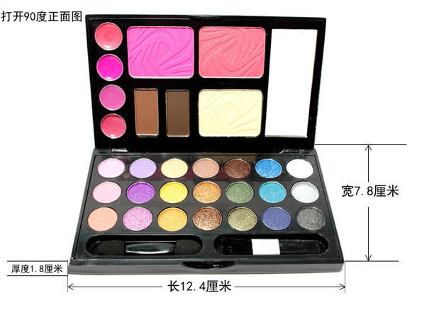 Dani Danni dễ thương công chúa màu xanh trang điểm mỹ phẩm đĩa compact gói Symphony BL-130 # Luozhuang phấn má klavuu