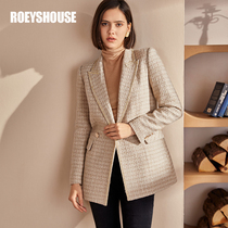 Rocoat small fragrant windy coarder coat daughter 2020 winter dress new temperament apricots color dressing warm and western suit 03256