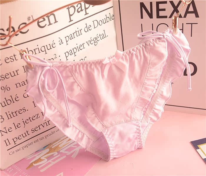 Nhật Bản béo cửa hàng thời trang với lụa tơ tằm đốm bông nấm bay bên cô gái mềm mại chị Mạnh đồ lót nữ quần lót đôi