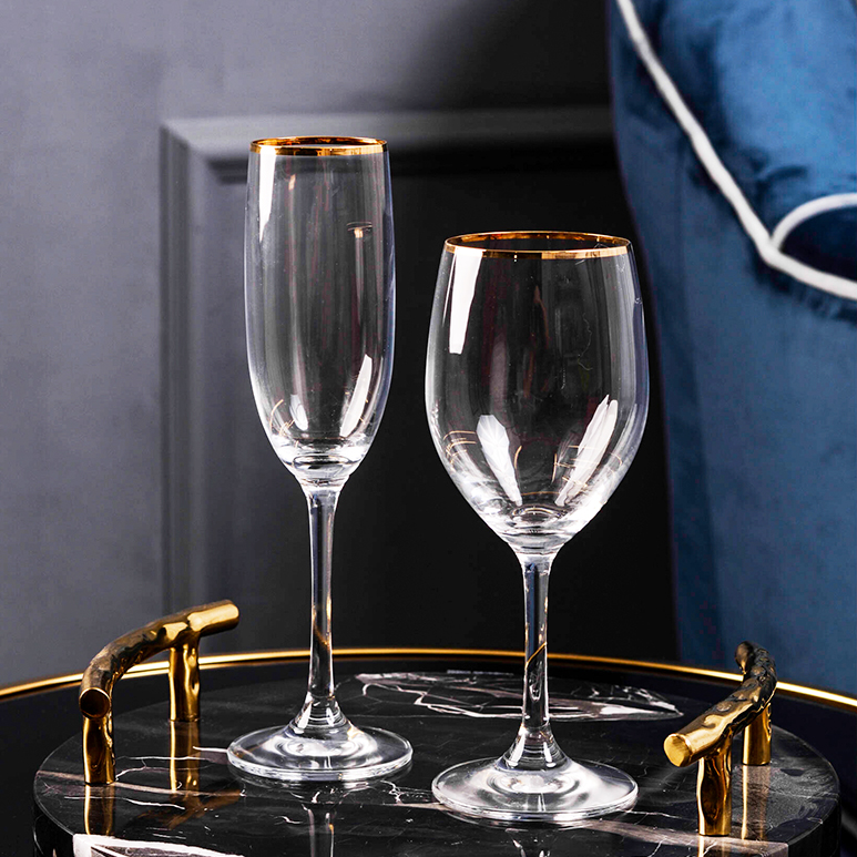 Glass Crystal glass Champagne glass Wine glass European Phnom Penh goblet Hotel wine glass Table decoration decoration