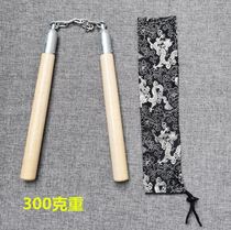Nunchuck solid wood self-defense nunchaku nunchaku photo performance steel chain adult childrens toy car self-defense