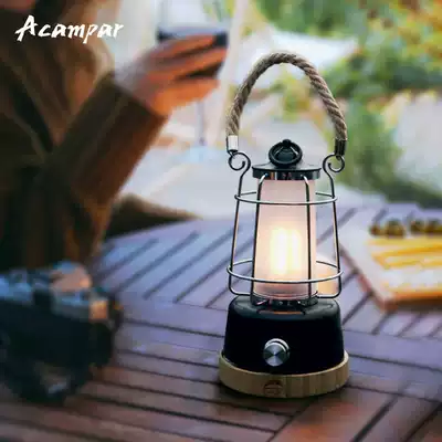 Acampar outdoor camping light multi-function led charging cover ancient kerosene lamp portable atmosphere lamp antique kerosene lamp