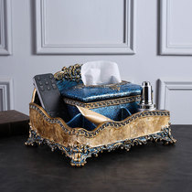 Living room household luxury high-grade tissue box Three-piece creative light luxury style American coffee table European desktop paper box