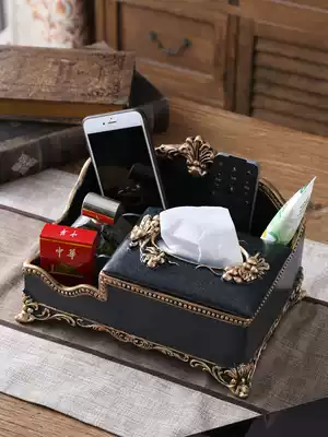 European-style tissue box luxury high-end living room coffee table multifunctional creative simple toilet paper box desktop remote control storage