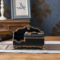 European tissue box Luxury high-grade living room coffee table Multi-functional creative simple pumping paper box Desktop remote control storage