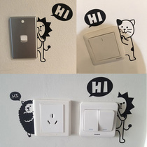 ins style wall stickup cute cartoon funny cute cute switch appliquad laptop stickup cabinet stickers