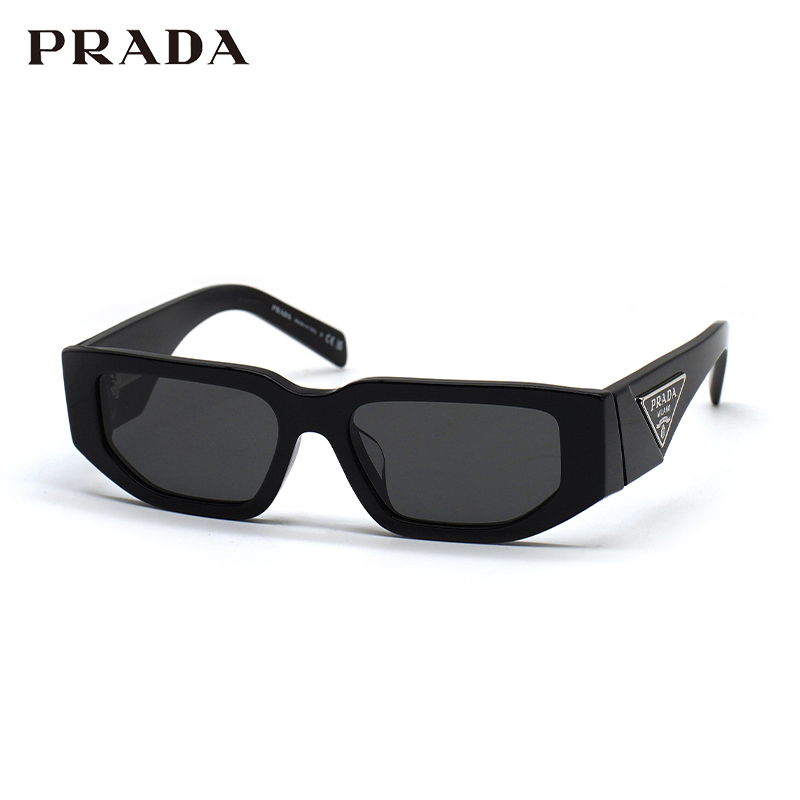 Prada Symbole Sunglasses Fashionable Black Ultra-Narrow Frame Casual Acetate Sunglasses for Men 0Pr 09Zsf