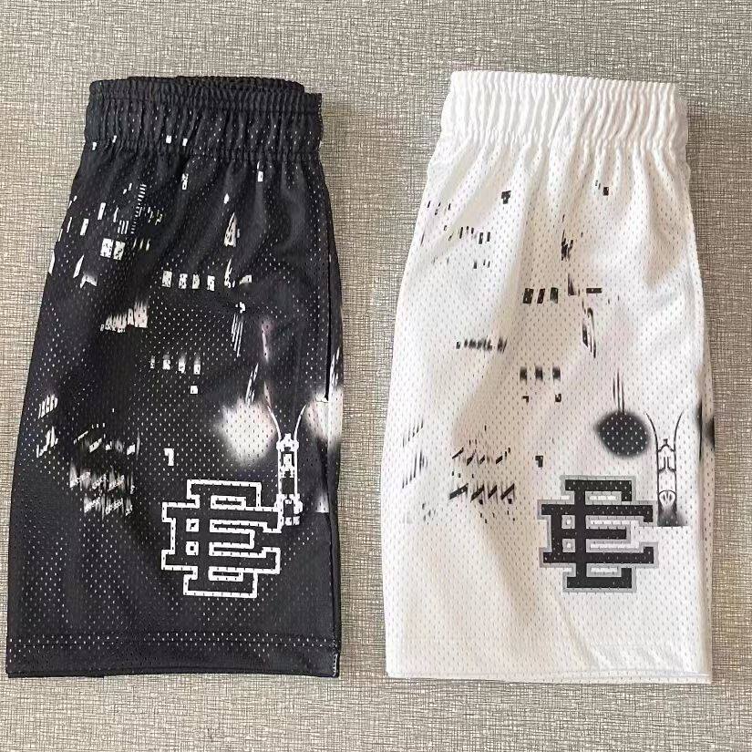 Eric Emanuel运动裤EE print shorts 印花logo 网眼 抽绳美式短裤 5
