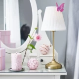 Ikea, ретро настольная лампа, атмосферный фонарь для гостиной для кровати, в американском стиле, легкий роскошный стиль