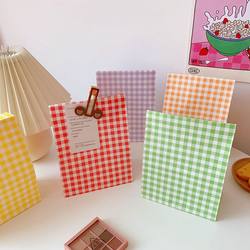 5 ins style colorful plaid paper storage bags, gift bags, photography props, simple paper bags, candy packaging bags