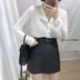 Thời trang chanh mùa thu mới của Hàn Quốc Thời trang Hàn Quốc đan len hàng đầu áo len cardigan Cardigan