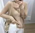 Thời trang chanh mùa thu mới của Hàn Quốc Thời trang Hàn Quốc đan len hàng đầu áo len cardigan Cardigan