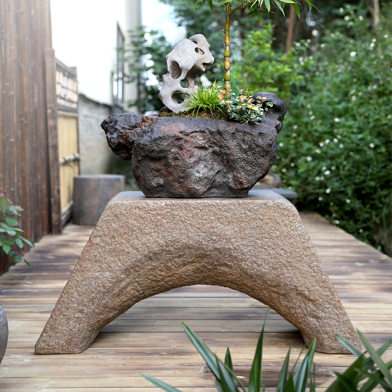 Chinese-Style Imitation Stone Pillar Base, Cloud-Pattern Display Column, Vintage Bonsai Stand, Outdoor Courtyard Flower Stand, Decorative Floor-Standing Ornament Chinese-Style Imitation Stone Pillar Base, Cloud-Pattern Display Column, Vintage Bonsai Stand, Outdoor Courtyard Flower Stand, Decorative Floor-Standing Ornament