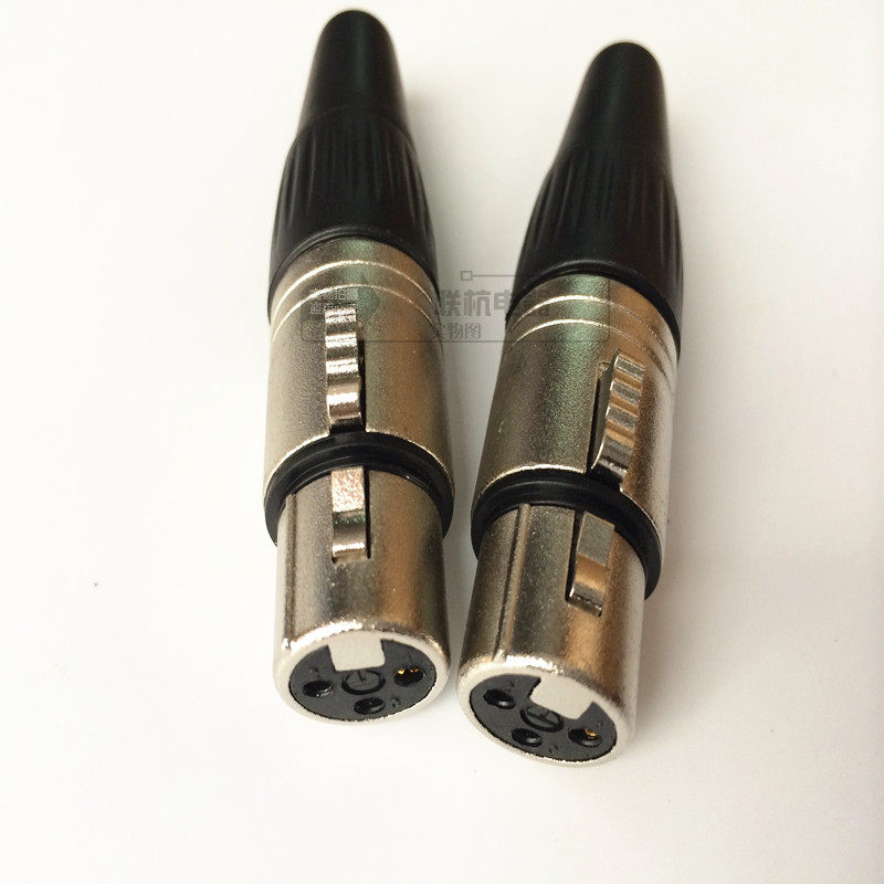 Gold-plated XLR head microphone female head microphone plug mixer XLR copper core XLR head three-core XLR female head