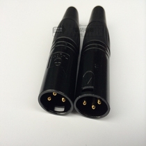 Gold plated copper needle Carnon head microphone power amplifier XLR Three-pin card tap microphone tone-tone table welding plug