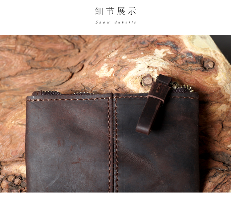 Retro lớp đầu tiên da thẻ gói giấy phép lái xe của key bag gốc handmade da thực tế cổ điển ví nhỏ nam giới và phụ nữ ví dài nam