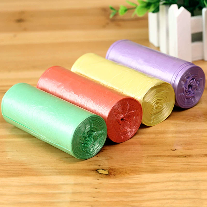Cửa hàng hộ gia đình kích thước trung bình nhà bếp lớn dùng một lần phá vỡ túi nhựa hộ gia đình màu đen dày túi rác cuộn - Micrô