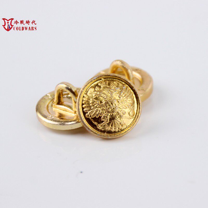 Russia Russian military public issued 14 17 bright color double-headed eagle emblem metal buckle trumpet epaulettes large brim hat service