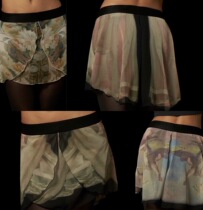 Dance Republic Italy Maldire imported spot Ballet butterfly skirt printed skirt collection of various models