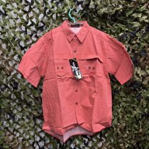 Export inventory 90s original 353 factory denim short-sleeved casual shirt Ami khaki work shirt