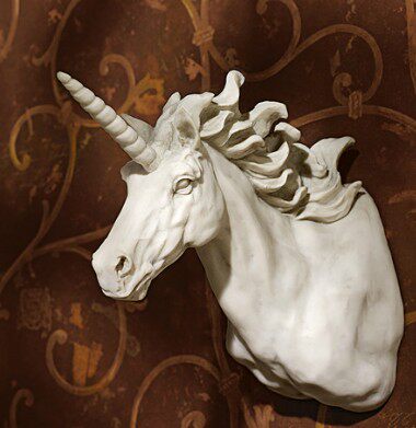 New York Lower City Park Imports Romantic Millennial Ice Original Pure Unicorn Elephant Sculptural Wall Wall Decoration 