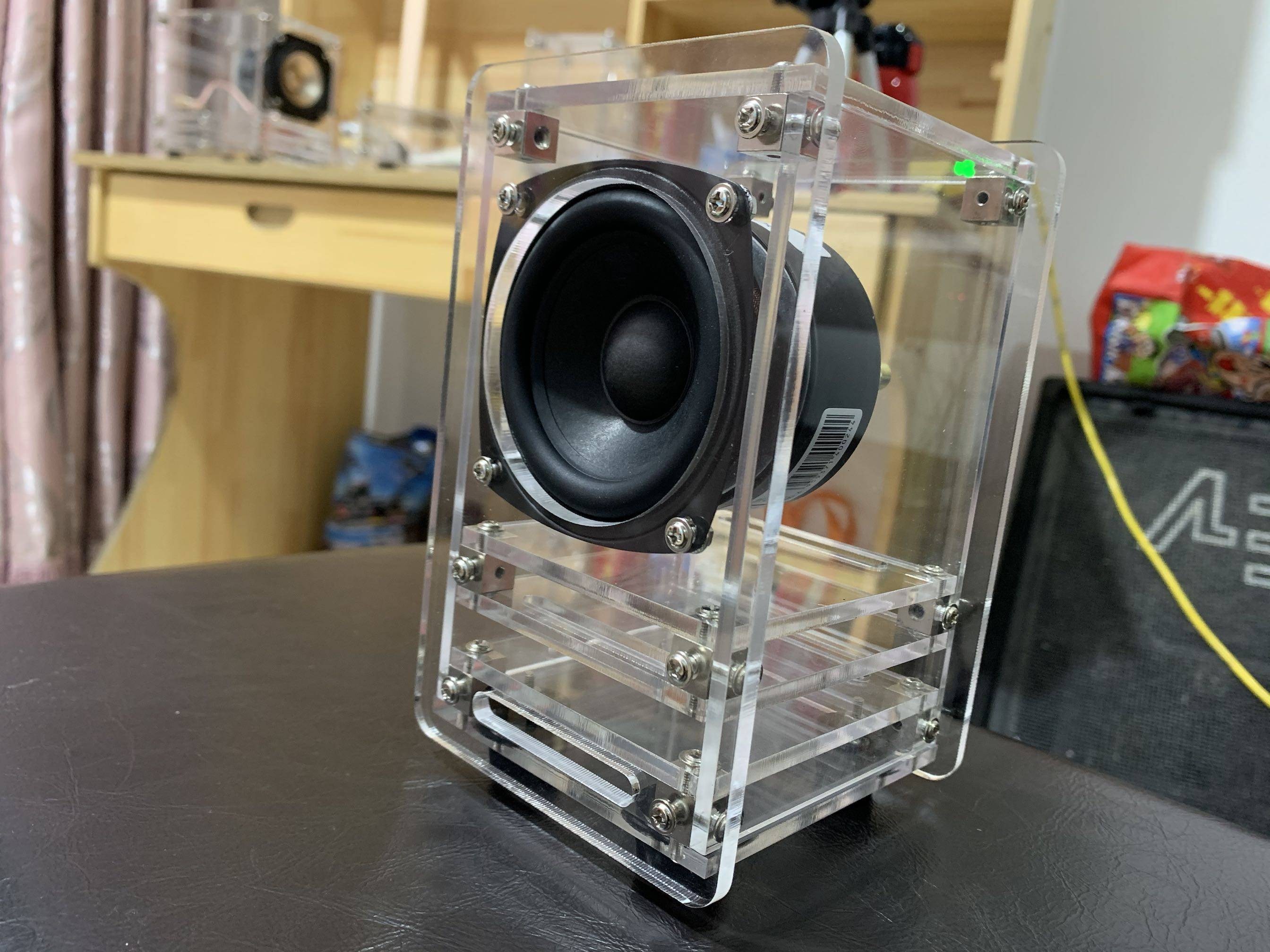 3-inch HIFI small speaker 3-inch transparent sound box Crystal computer speaker low sound gun satellite box upgrade substitute