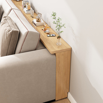 Bedside gap sofa rear shelf bedside crevice bookshelf long narrow side table solid wood space-saving storage back cabinet
