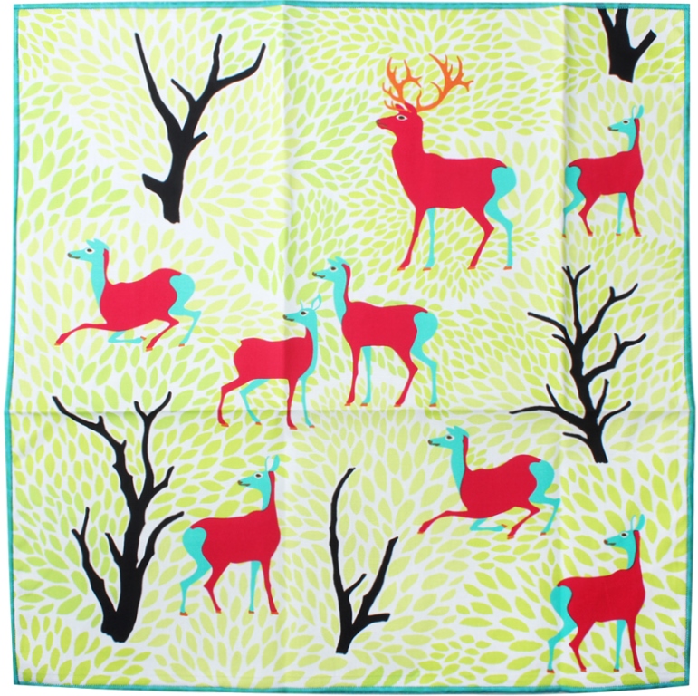 Taiwan Tourism Taipei Palace Museum Cultural and Creative Commemorative Gift Boutique Handkerchief Patan Maple Maple