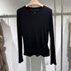 2025 new autumn clothing popular women's T-shirt tops slim fit long-sleeved lyocell mulberry silk trend