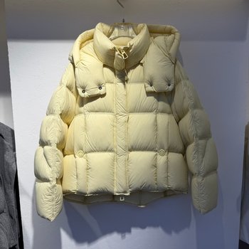 2025 winter new popular women's clothing 90 white goose down down jacket magnetic buckle puff series ultra-light fabric trend