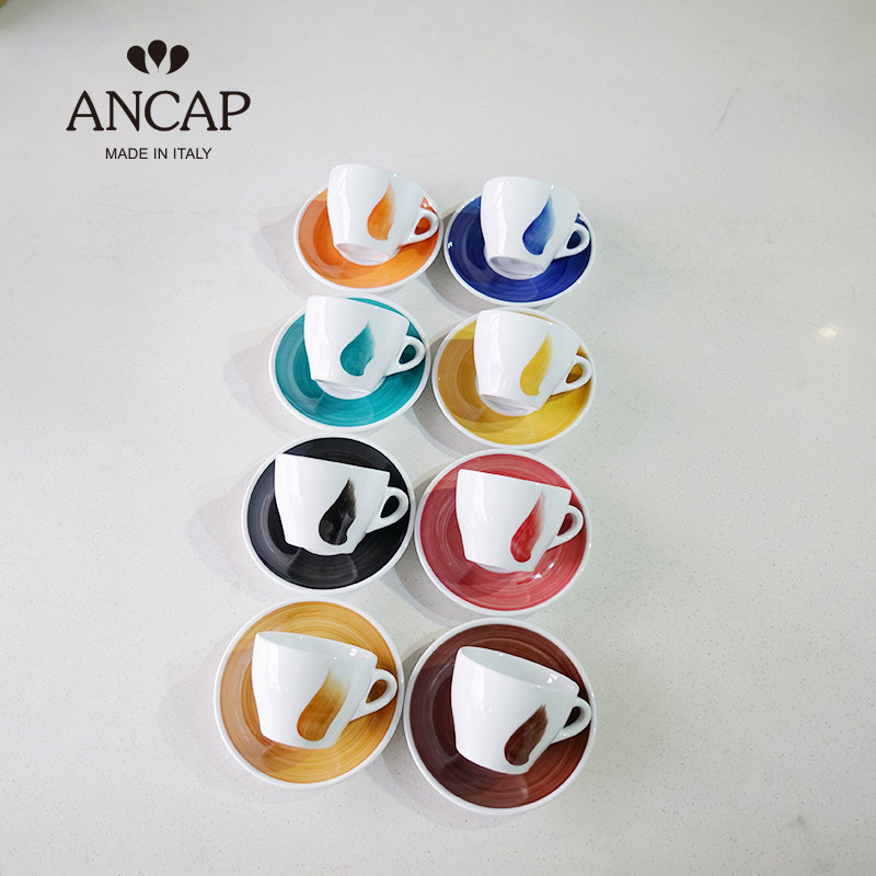 (Flame hand-painted cup) ANCAP hand-painted imported ceramic Italian afternoon tea cup ceramic European luxury coffee