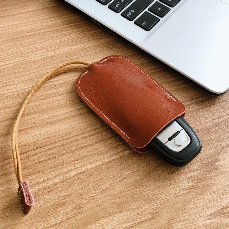 Drawstring car key case leather multifunctional household leather key case unisex key case