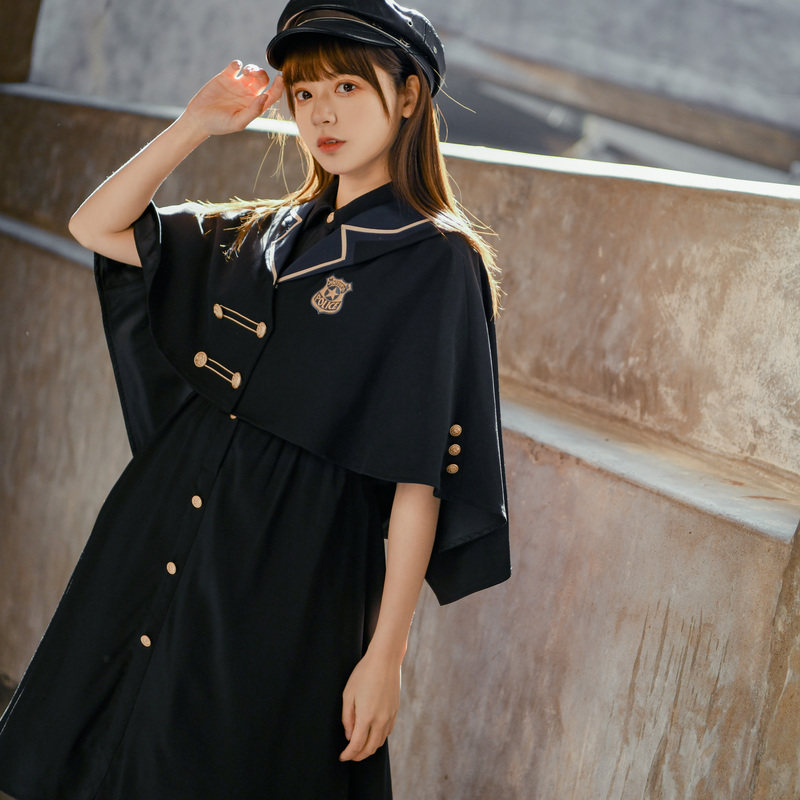 Zootopia Original Mori Female Tribe Navy Cloak Top Spring Summer Uniform Dress Two-Piece Cute Cool