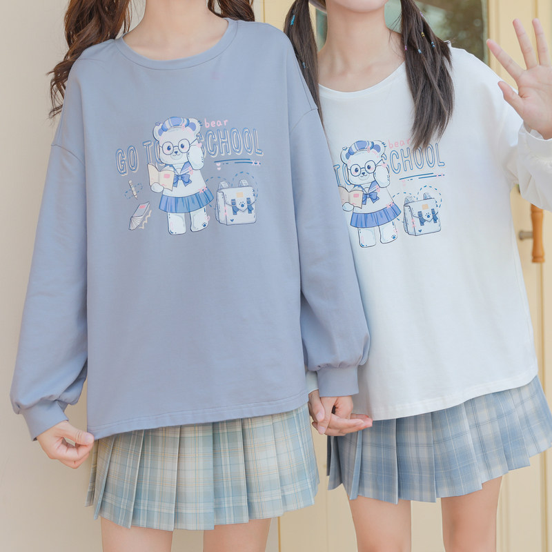 Original Mori tribal vitality girl long sleeve top cute girlfriends top 2021 new T-shirt clothes