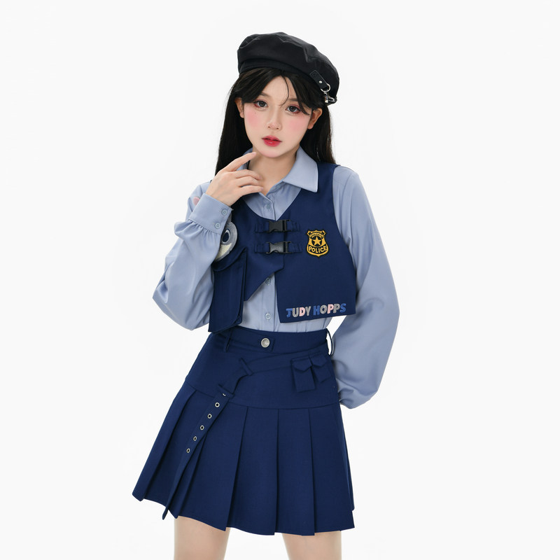 Judinic original Mori female tribal wave Cool Three sets of Machia shirts Informal college Wind suit 2023 Autumn-Taobao