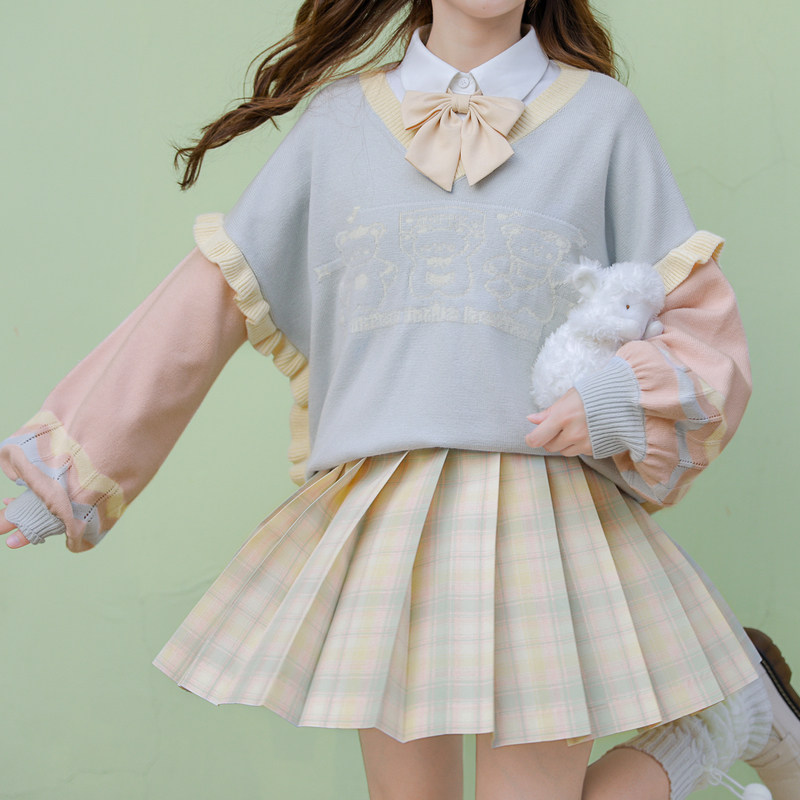 Sunshine milkshake original Mori tribe jk uniform dress genuine dress dress a pleated skirt new plaid skirt
