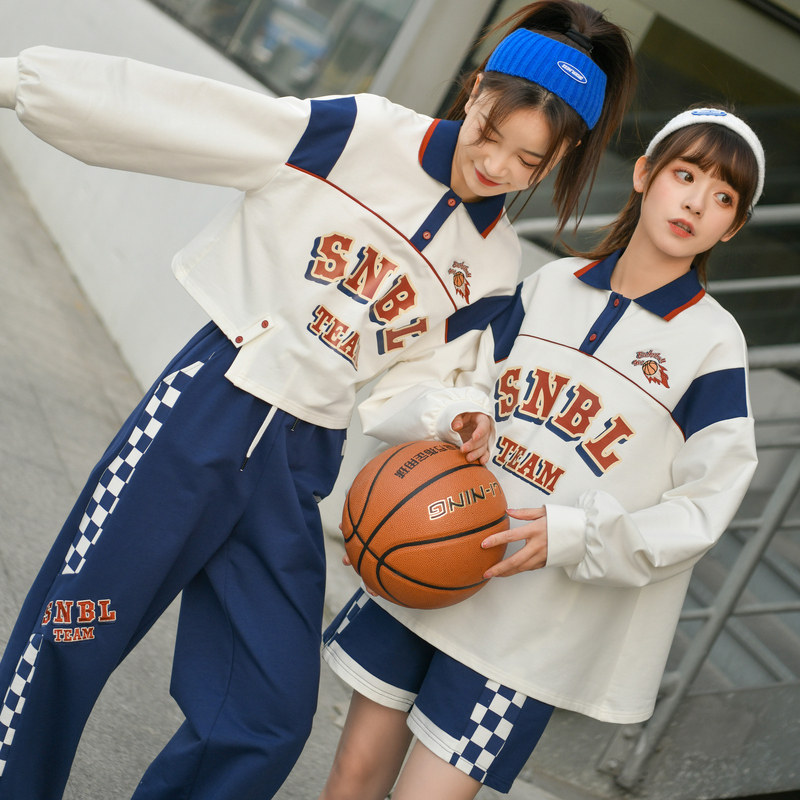 Original Sen Women's Tribe Retro American College Wind Friends Color Casual Sports Kit Students Four Pieces