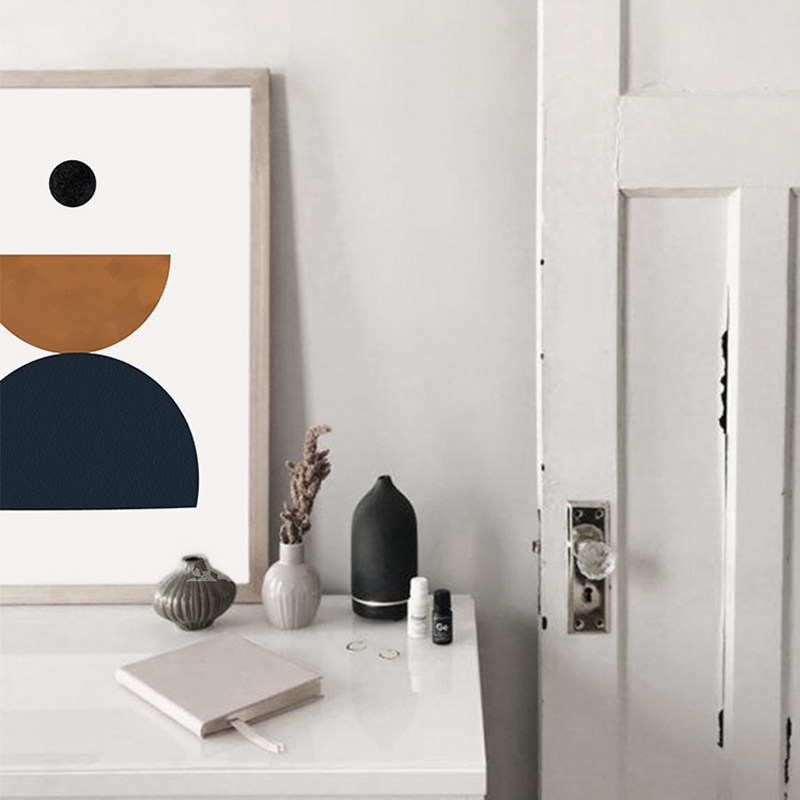 DAISYHOME Homemade Nordic Pole Minimins Natural Wind Geometric Decoration Painting Brief modern painted core without frame